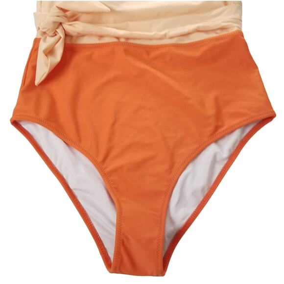 Cupshe Color Block Tie Side One Piece Swimsuit, Size Medium, NWT - Picture 6 of 14